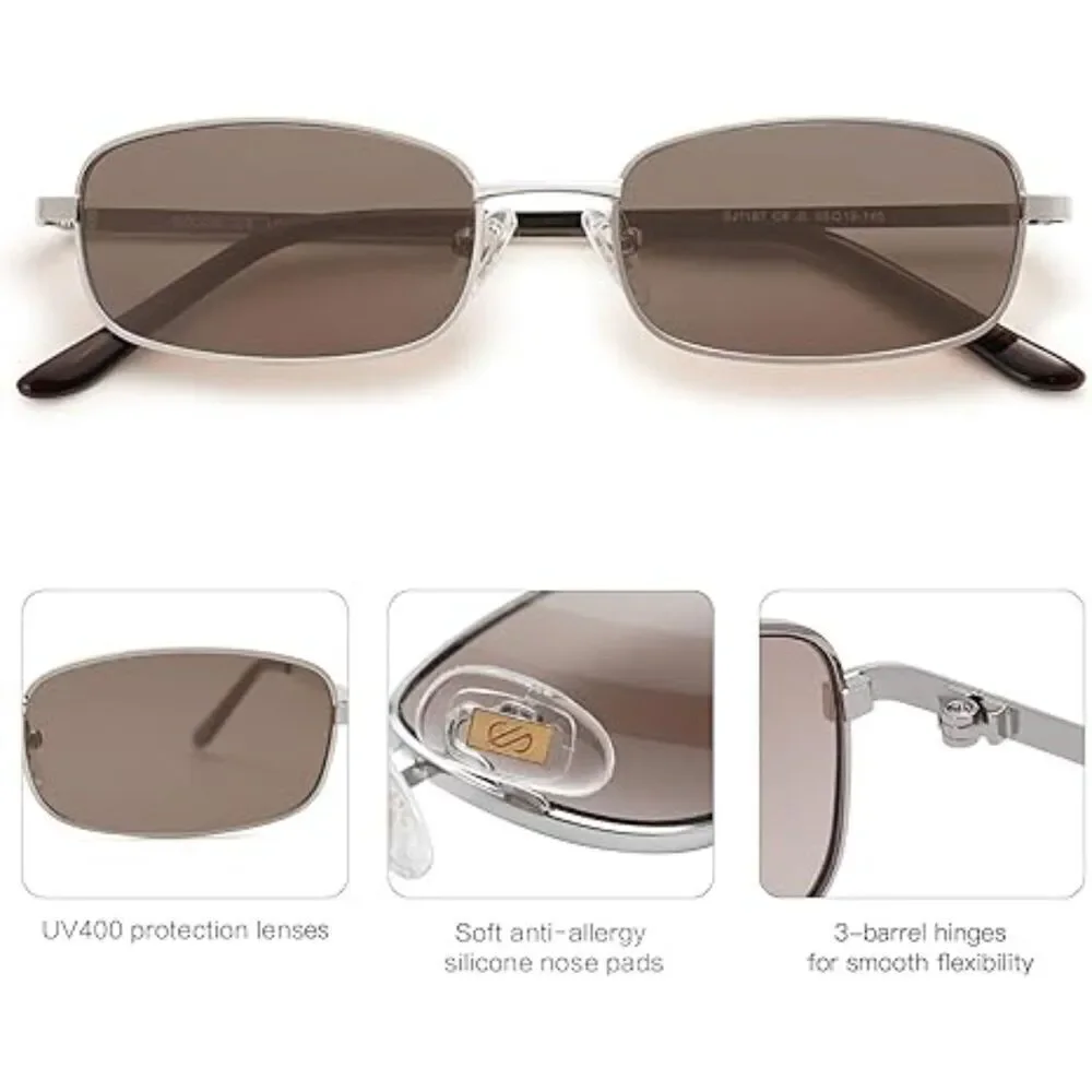 Trendy Small Y2K Rectangle Sunglasses for Women and Men Retro SJ1187